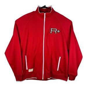 Rocawear R+ logo zipper up track jacket Red men's 3XL Big & Tall Embroidered